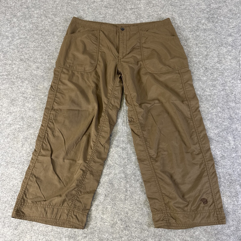 Mountain Hardwear Pants Womens 12 Nylon Outdoor Hiking Wide Leg Lightweight Trai